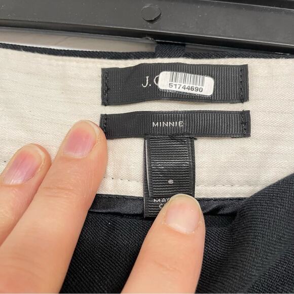 J Crew Black Minnie Side Zip Slim Fit Trouser Dress Pants Womens 6 Preppy Ankle - Picture 3 of 10